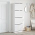 Mueble zapatero con 4 cajones abatibles blanco 60x34x187,5