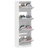 Mueble zapatero con 4 cajones abatibles blanco 60x34x187,5