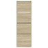 Mueble zapatero 4 cajones abatibles roble Sonoma 60x34x187,5