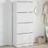Mueble zapatero con 4 cajones abatibles blanco 80x34x187,5