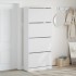 Mueble zapatero con 4 cajones abatibles blanco 80x34x187,5