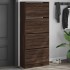 Mueble zapatero 4 cajones abatibles marrón roble 80x34x187,5