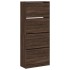 Mueble zapatero 4 cajones abatibles marrón roble 80x34x187,5