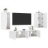 Muebles de TV de pared con LED 4 pzas madera ingeniería