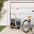 Remolque de bicicleta mascotas hierro tela Oxford gris