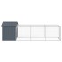 Gallinero con corral acero galvanizado gris 117x405x123