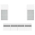 Muebles de TV de pared con LED 5 pzas madera ingeniería