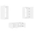Muebles de TV de pared con LED 4 pzas madera ingeniería