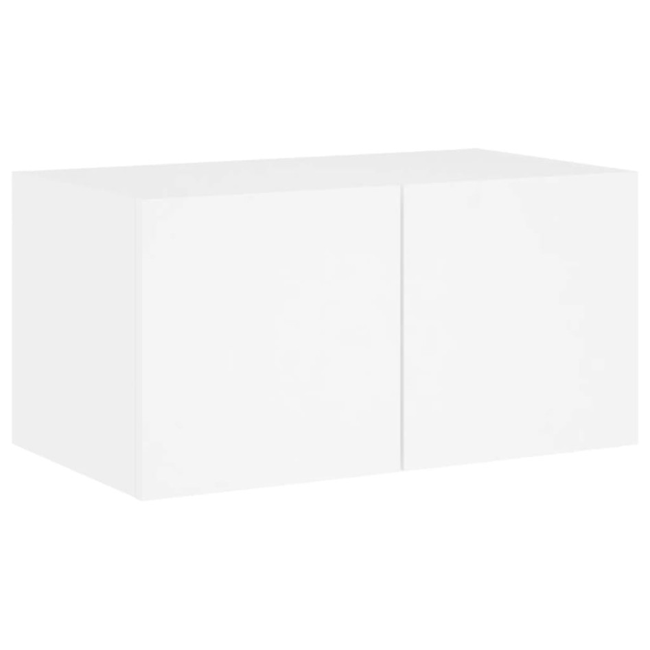 Muebles de TV de pared con LED 4 pzas madera ingeniería