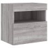 Muebles TV pared con LED 5 pzas madera ingeniería gris