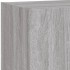 Muebles TV pared con LED 5 pzas madera ingeniería gris