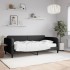 Sofá cama con colchón tela negro 90x200
