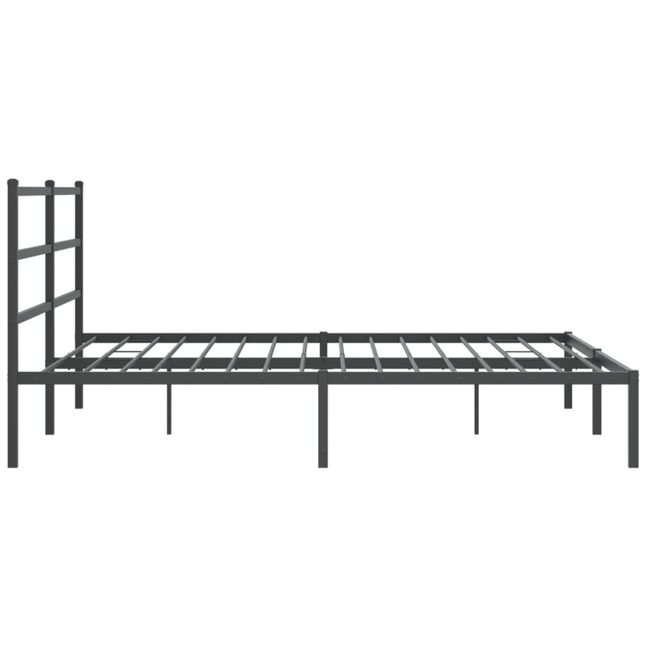 Estructura de cama con cabecero metal negro 183x213