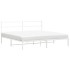 Estructura de cama de metal con cabecero blanco 193x203
