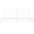 Estructura de cama de metal con cabecero blanco 193x203
