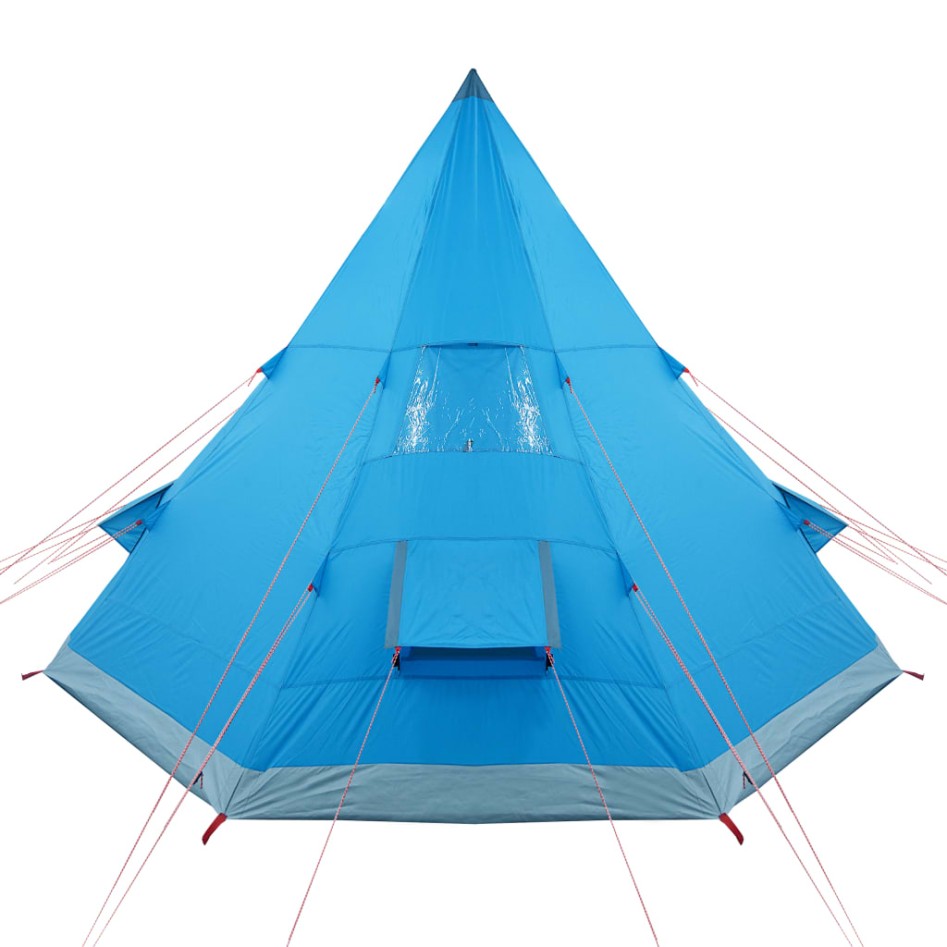 Tienda de campaña 4 personas tafetán 185T azul 367x367x259