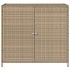 Armario de almacenaje de jardín ratán PE beige 83x45x76