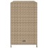 Armario de almacenaje de jardín ratán PE beige 83x45x76