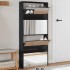 Mueble zapatero con espejo 4 niveles negro 63x17x134