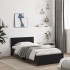 Estructura de cama con cabecero y luces LED negro 100x200
