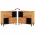 Armario auxiliar madera maciza de acacia 80x33x75