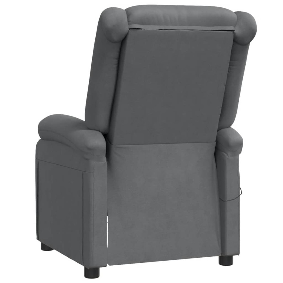 Sillón de masaje de cuero sintético gris