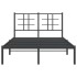 Estructura de cama con cabecero metal negro 120x200