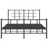 Estructura de cama cabecero y estribo metal negro 135x190