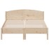 Estructura de cama con cabecero madera maciza pino 120x200