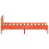 Estructura cama con cabecero madera pino marrón cera 75x190