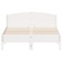 Estructura de cama con cabecero madera pino blanco 140x190