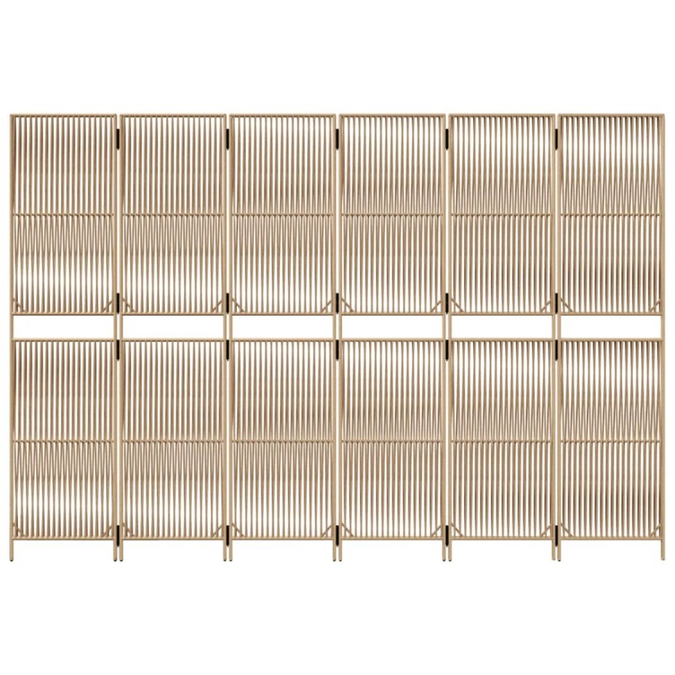 Biombo de 6 paneles ratán sintético