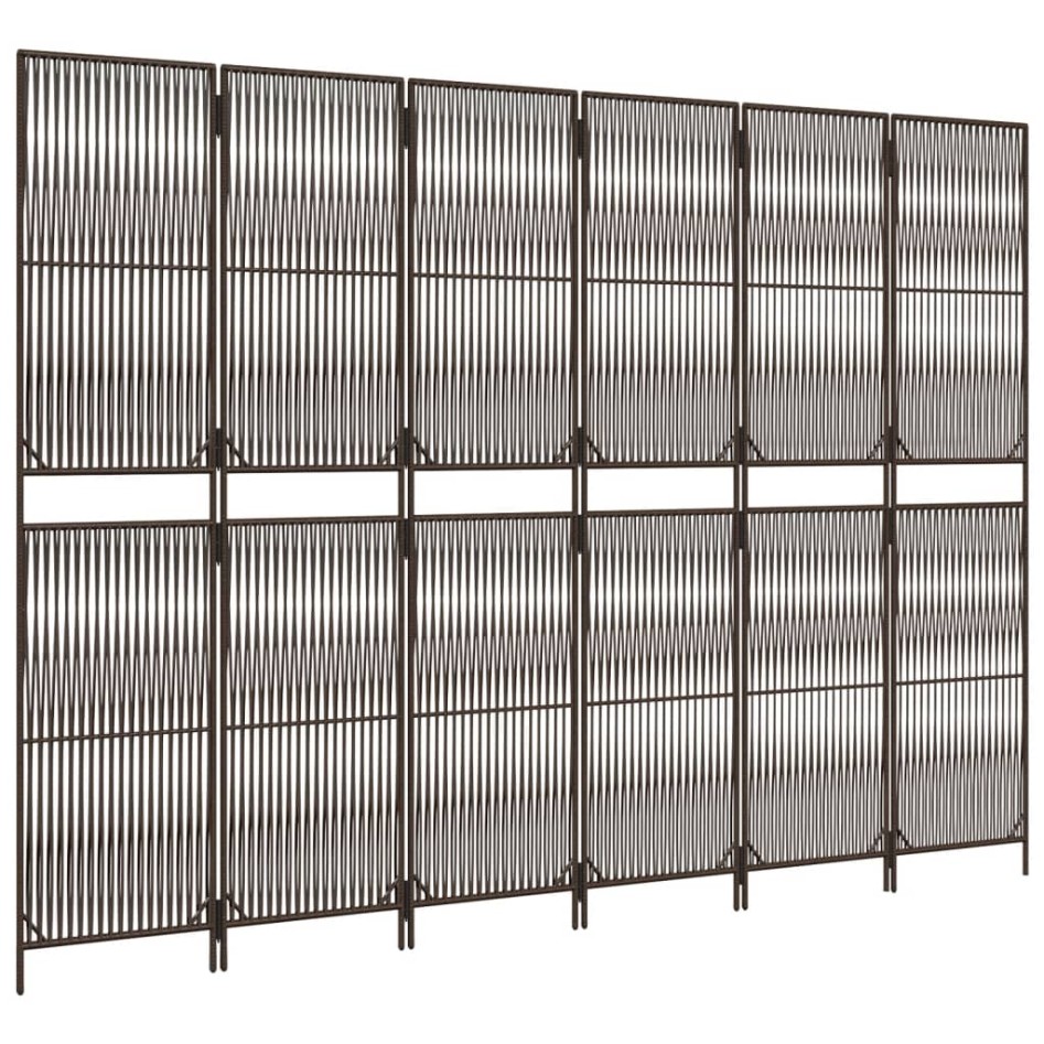 Biombo de 6 paneles ratán sintético