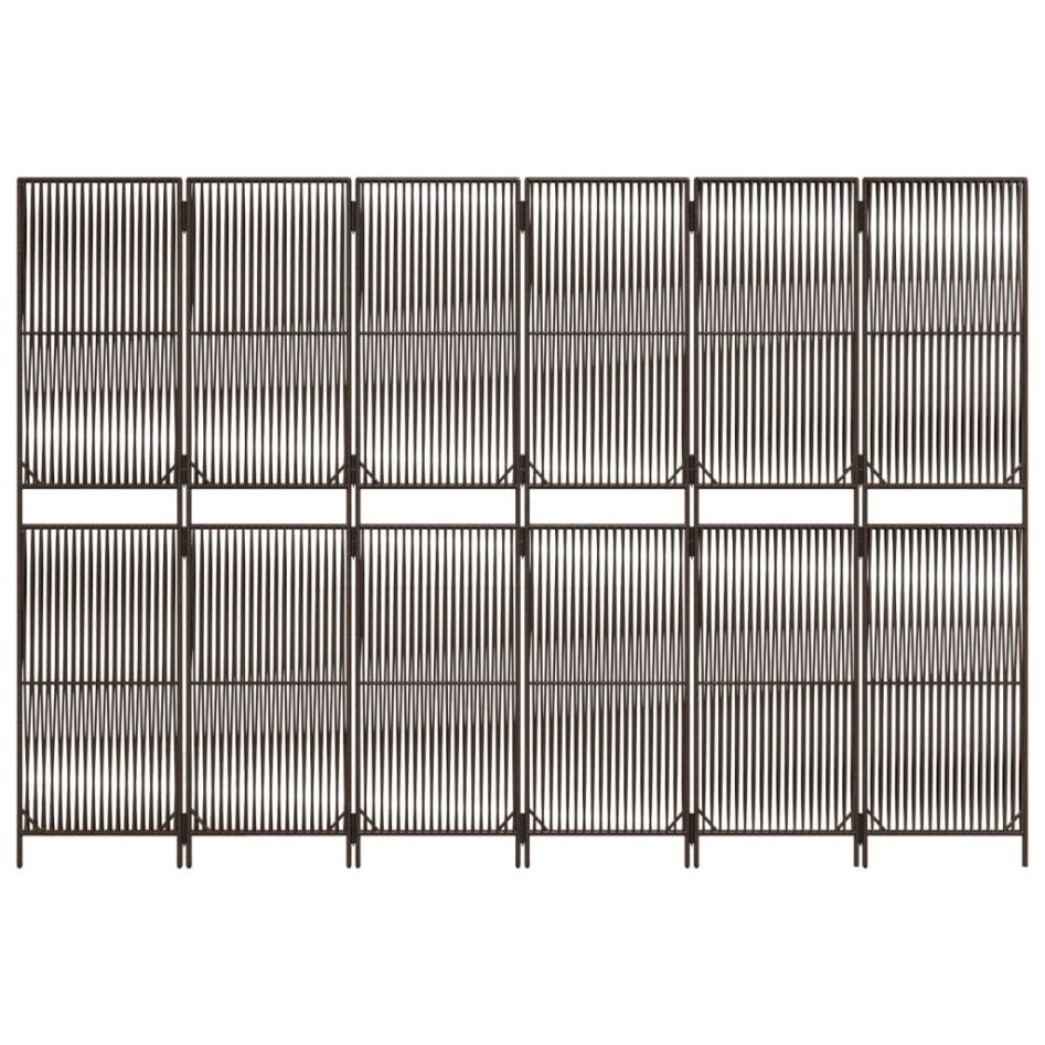 Biombo de 6 paneles ratán sintético