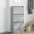 Zapatero de madera de ingeniería gris Sonoma 60x21x125,5