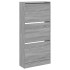 Zapatero de madera de ingeniería gris Sonoma 60x21x125,5