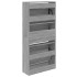 Zapatero de madera de ingeniería gris Sonoma 60x21x125,5