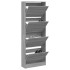 Zapatero de madera de ingeniería gris Sonoma 60x21x163,5