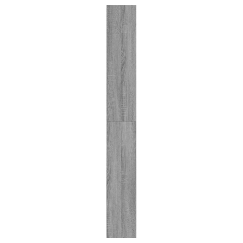 Zapatero de madera de ingeniería gris Sonoma 60x21x163,5