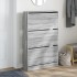 Zapatero de madera de ingeniería gris Sonoma 80x21x125,5