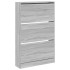 Zapatero de madera de ingeniería gris Sonoma 80x21x125,5