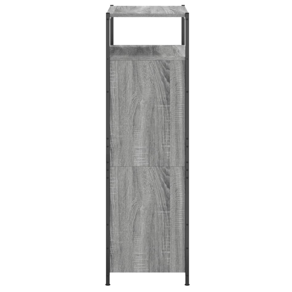 Zapatero de madera de ingeniería gris Sonoma 60x34x112