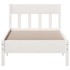 Estructura de cama con cabecero madera de pino blanco