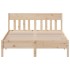 Estructura de cama con cabecero madera maciza pino 140x190