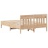 Estructura de cama con cabecero madera maciza pino 140x190