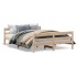 Estructura de cama con cabecero madera maciza pino 140x200