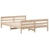Estructura de cama con cabecero madera maciza pino 140x200