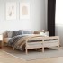 Estructura de cama con cabecero madera maciza pino 140x200