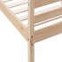 Estructura de cama con cabecero madera maciza pino 140x200
