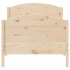 Estructura de cama con cabecero madera maciza de pino 90x200